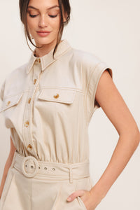 EVERYDAY UTILITY WOVEN ROMPER