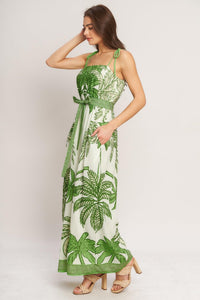 PALM LUXE WOVEN JUMPSUIT