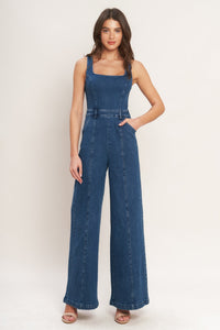 DESK TO DINNER READY DENIM JUMPSUIT