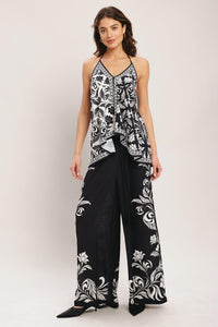 BLACK RIVIERA WOVEN PANTS