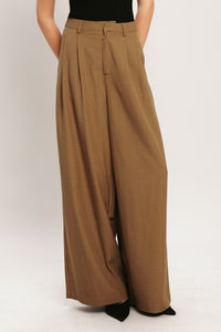 UMBER FLOW WOVEN WIDE LEG PANTS