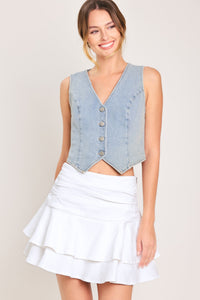 CLOUD FRILL WOVEN SKORT