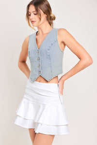 CLOUD FRILL WOVEN SKORT