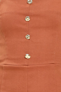 TERRACOTTA CHIC WOVEN ROMPER