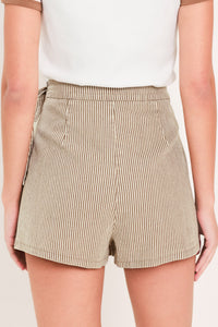 MODERN STRIPE WOVEN SKORT