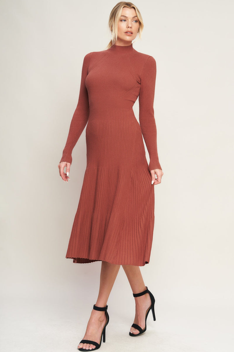 STOLEN KISSES SWEATER MIDI DRESS