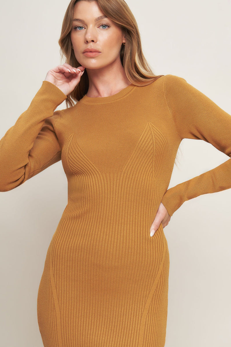 BE WITH YOU SWEATER MIDI DRESS