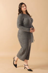 BE GOOD TO ME SWEATER MIDI DRESS