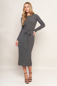 BE GOOD TO ME SWEATER MIDI DRESS