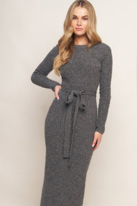 BE GOOD TO ME SWEATER MIDI DRESS