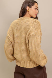EARTHY TOUCH SWEATER KNIT TOP