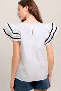 NICE AS CAN BE WOVEN TOP