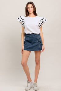 NICE AS CAN BE WOVEN TOP