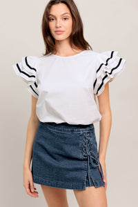 NICE AS CAN BE WOVEN TOP