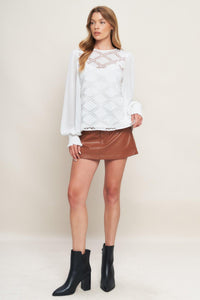 WEEKEND WANDERER WOVEN TOP