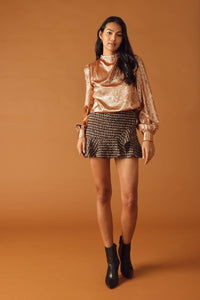 SWEET SENTIMENTS WOVEN TOP