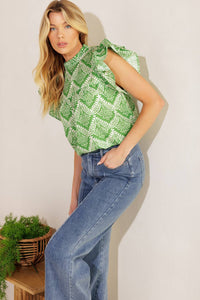 WANT YOU AROUND WOVEN TOP