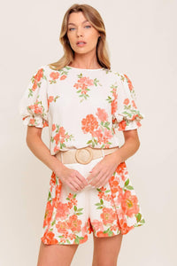 LOVELY DAYS IVORY WOVEN TOP