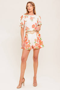 LOVELY DAYS IVORY WOVEN TOP