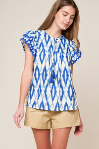 EFFORTLESS SELECTION WOVEN TOP