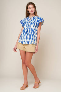 EFFORTLESS SELECTION WOVEN TOP