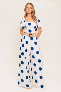 COCONUT KISS  NAVY TOP AND PANT SET