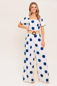 COCONUT KISS  NAVY TOP AND PANT SET