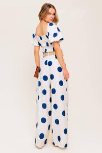 COCONUT KISS  NAVY TOP AND PANT SET