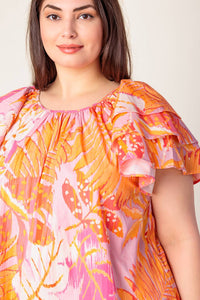 EVENING GLOW PINK WOVEN TOP