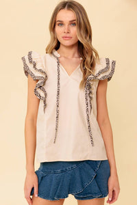 ON SECOND THOUGHT IVORY WOVEN TOP
