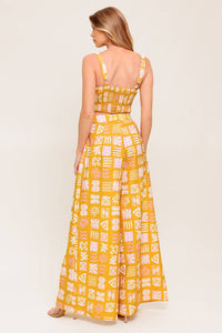 PRETTY MEADOW WOVEN TOP AND PANT SET