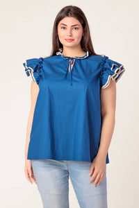 THE TIME IS RIGHT WOVEN TOP