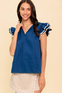 THE TIME IS RIGHT WOVEN TOP