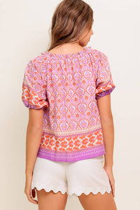 WHISPERING LAVENDER WOVEN TOP
