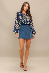 MIDNIGHT WALK  WOVEN TOP