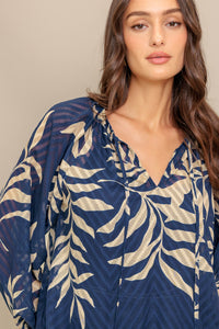 MIDNIGHT WALK  WOVEN TOP