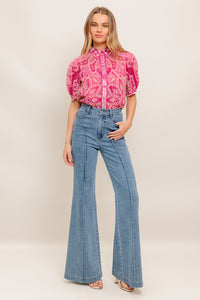 PRECIOUS HEART WOVEN TOP