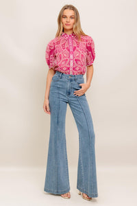 PRECIOUS HEART WOVEN TOP
