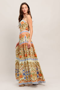 SWEET MEADOW MEMORIES WOVEN TOP AND SKIRT SET