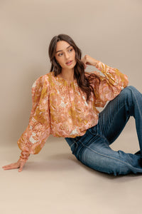 PAISLEY BREEZE  WOVEN JACQUARD TOP