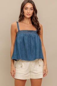 URBAN SERENITY DENIM TOP