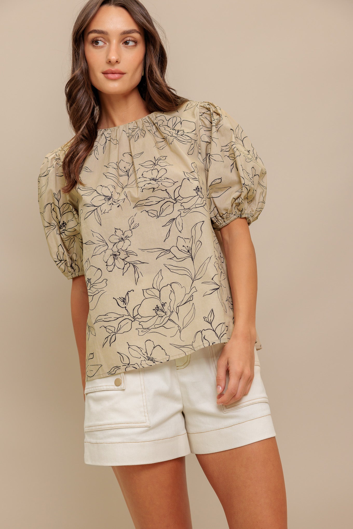 BOTANICAL LUXE WOVEN TOP