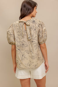 BOTANICAL LUXE WOVEN TOP