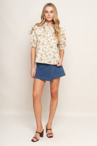 SWEET TERRACOTTA WOVEN TOP