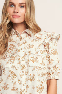 SWEET TERRACOTTA WOVEN TOP