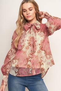ROCOCO ROSE WOVEN TOP