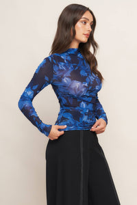 ILLUMINATED PETAL POWER MESH TOP