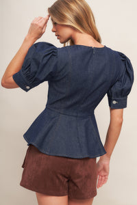CLASSIC EDGE DARK DENIM TOP