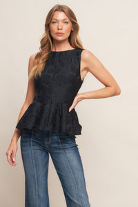 URBAN ELEGANCE WOVEN TOP