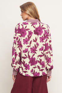 SWEET BOTANICAL CHARM WOVEN TOP